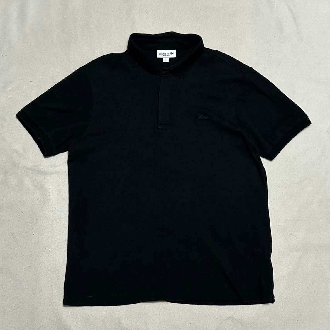 4(M) 라코스테 레귤러 핏 블랙 카라 반팔티 상품이미지2