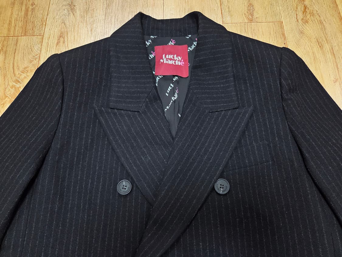 럭키마르쉐(LUCKY MARCHE) 오버사이즈 더블 울자켓 프리 새상품  상품이미지3