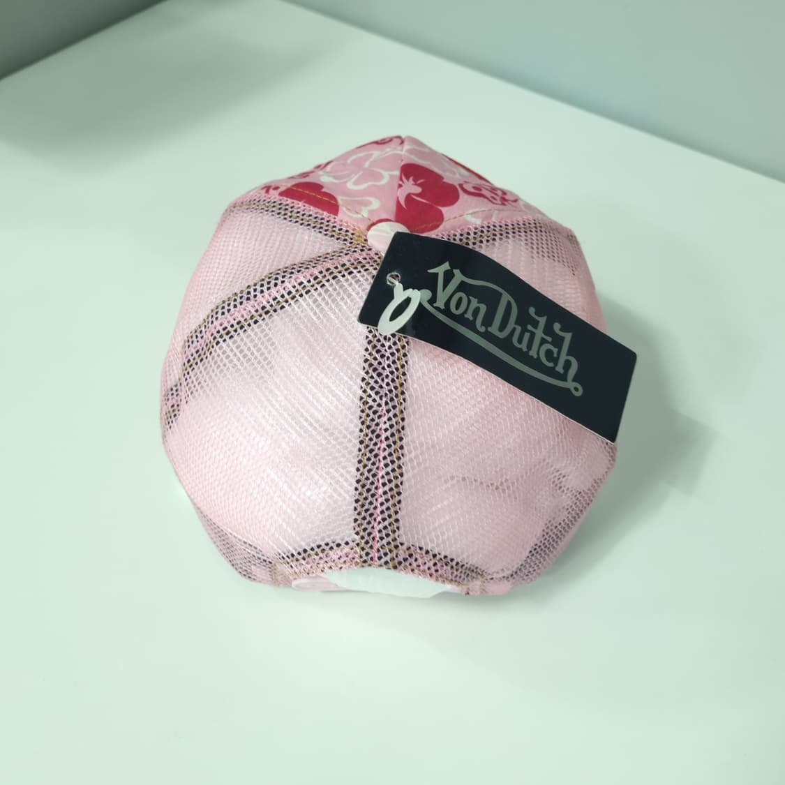 VonDutch 본더치 핑크 플라워 패턴 메쉬 볼캡 데드스탁 상품이미지4