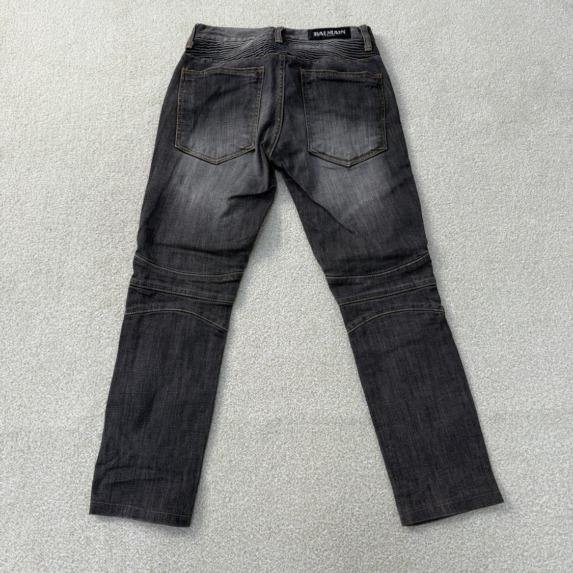 [46] 발망 바이커진 워싱 흑청 데님팬츠 0108T1 상품이미지2