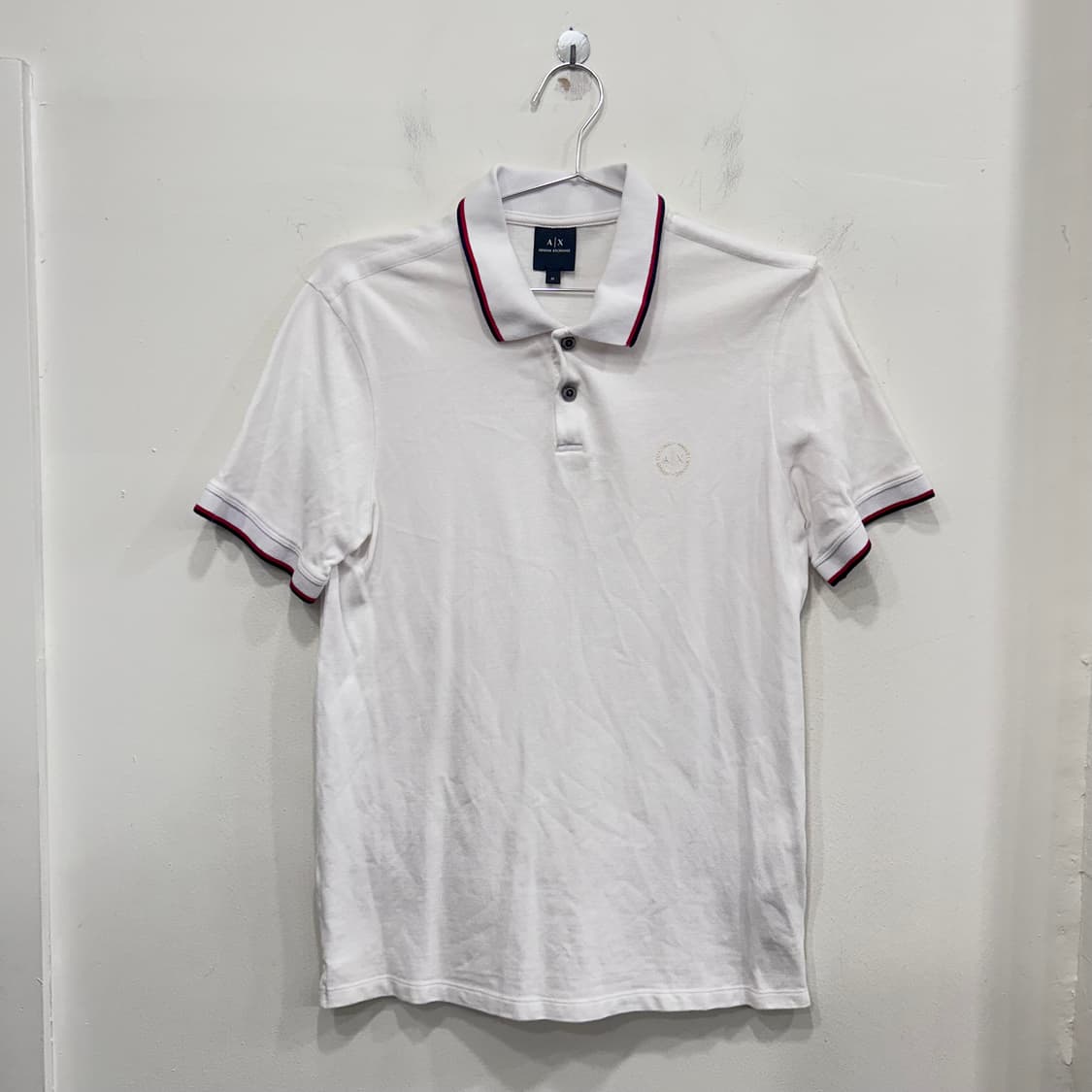 아르마니 익스체인지 배색 PK 코튼 반팔 카라티 상품이미지2