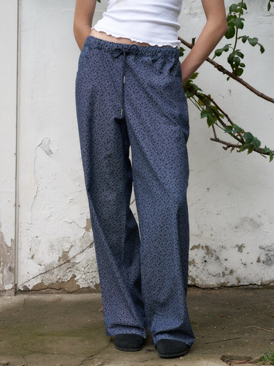 헤더먼트 pattern cotton pants (blue) 상품이미지1