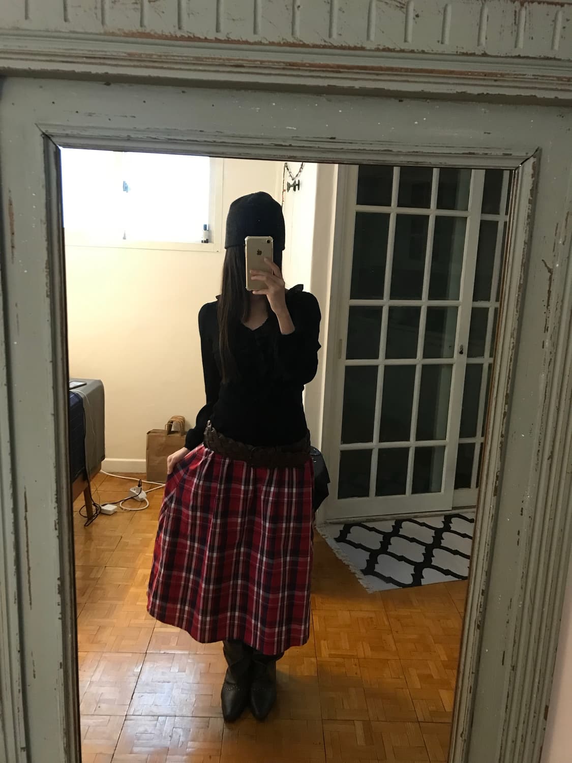 vintage pattern skirt 상품이미지1