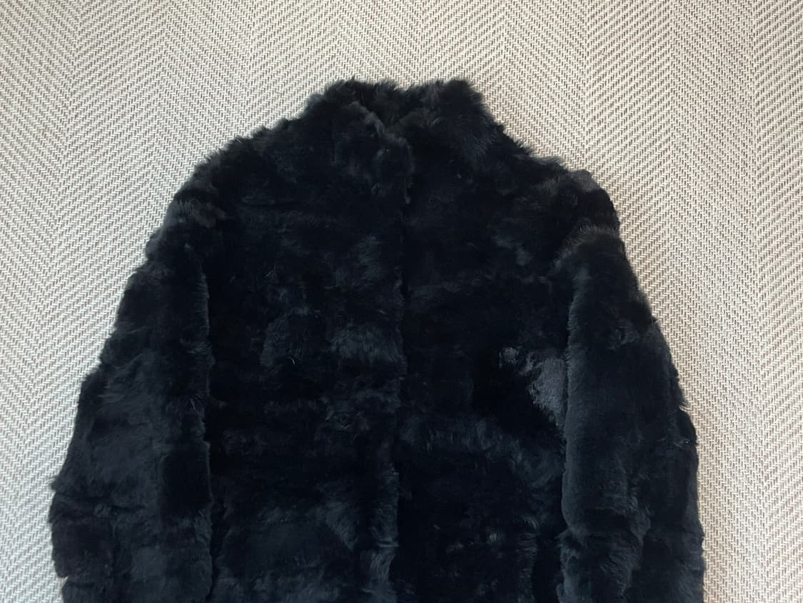 빈티지 블랙 래빗 퍼 자켓 J03574 상품이미지3