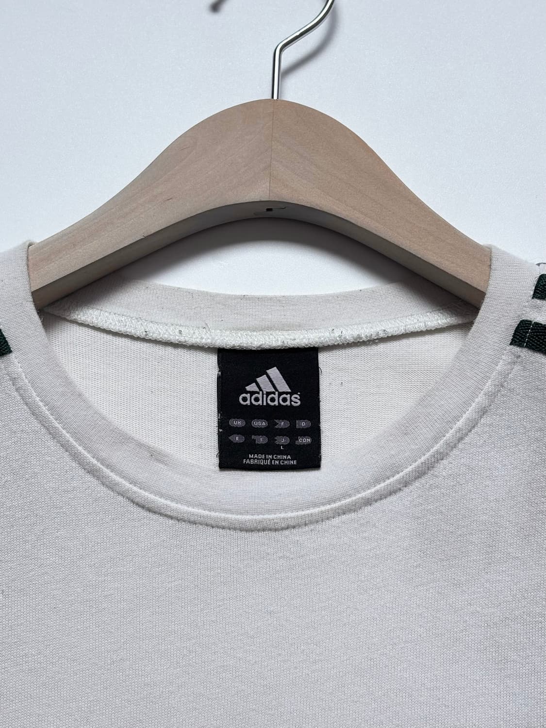 Adidas 아디다스 아이보리-그린 티셔츠 상품이미지5