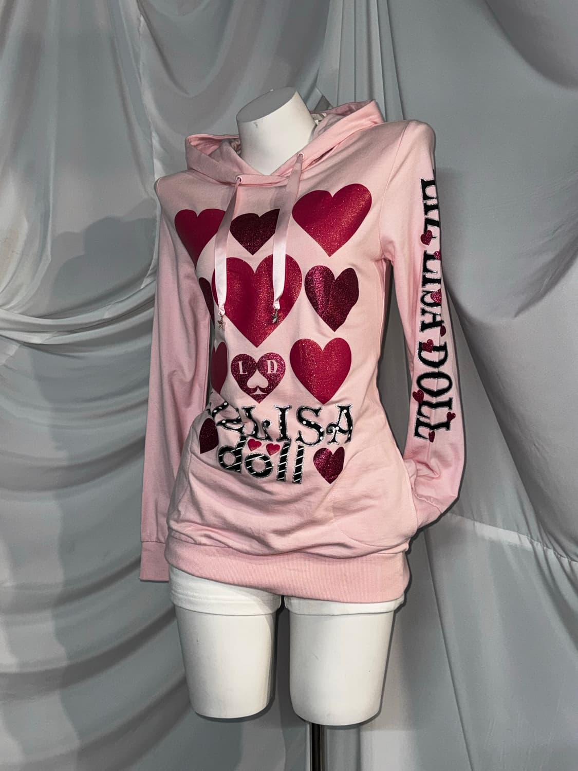 리즈리사 화이트핑크 레오파드 곰돌이 러블리 팝 갸루 코디세트  상품이미지5