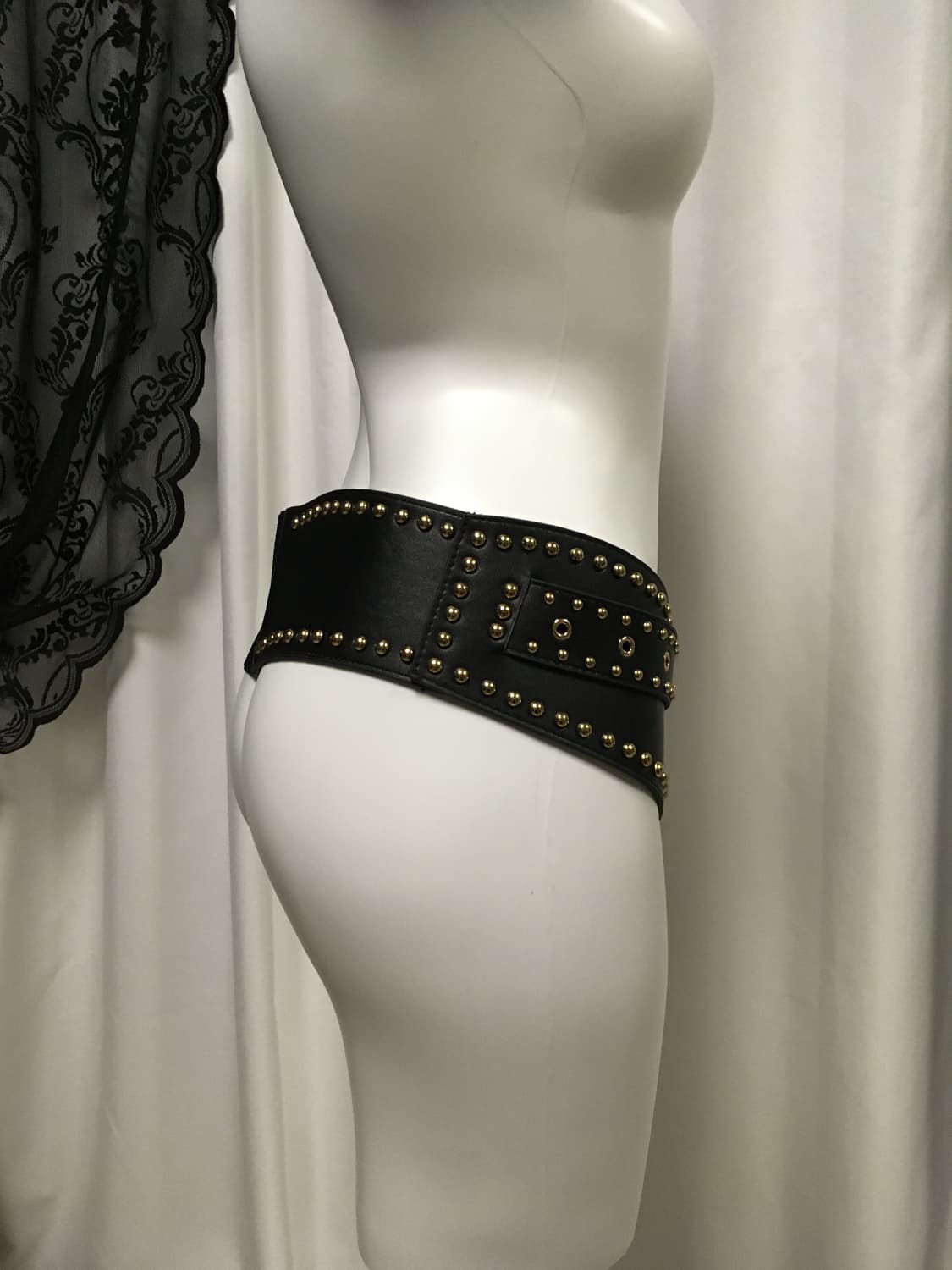 Vintage Pinterest 핀터레스트코어 와이드 스터드 레더 벨트  상품이미지8