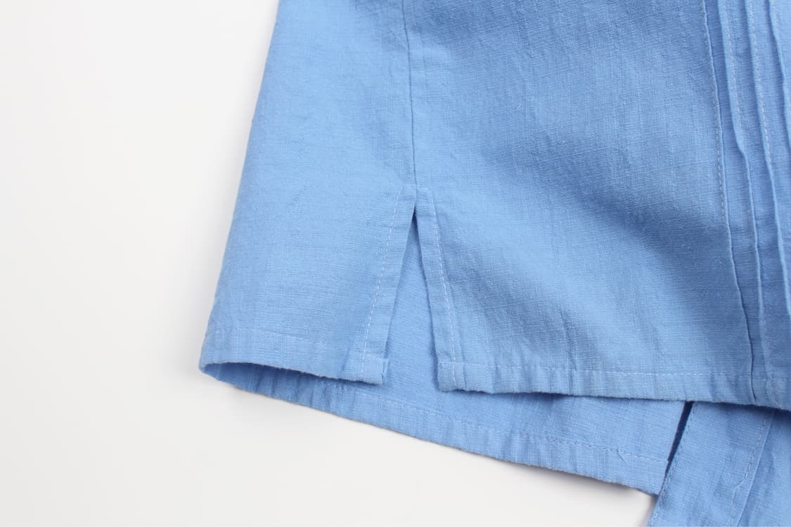 Tarami Band Collar Guayabera Shirt 상품이미지7