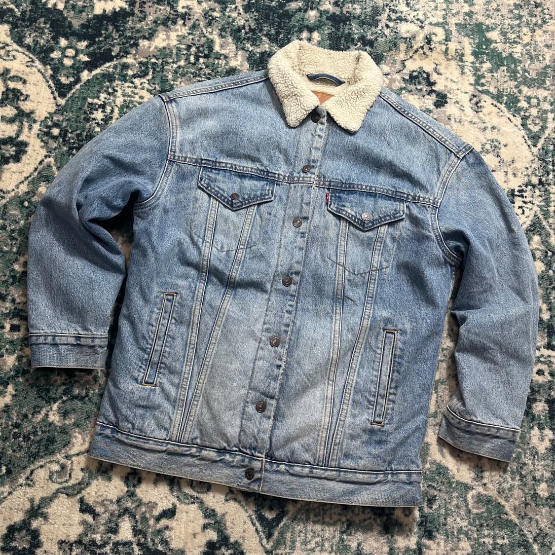 Levis Premium Big e 리바이스 프리미엄 쉐르파 데님 자켓 상품이미지2