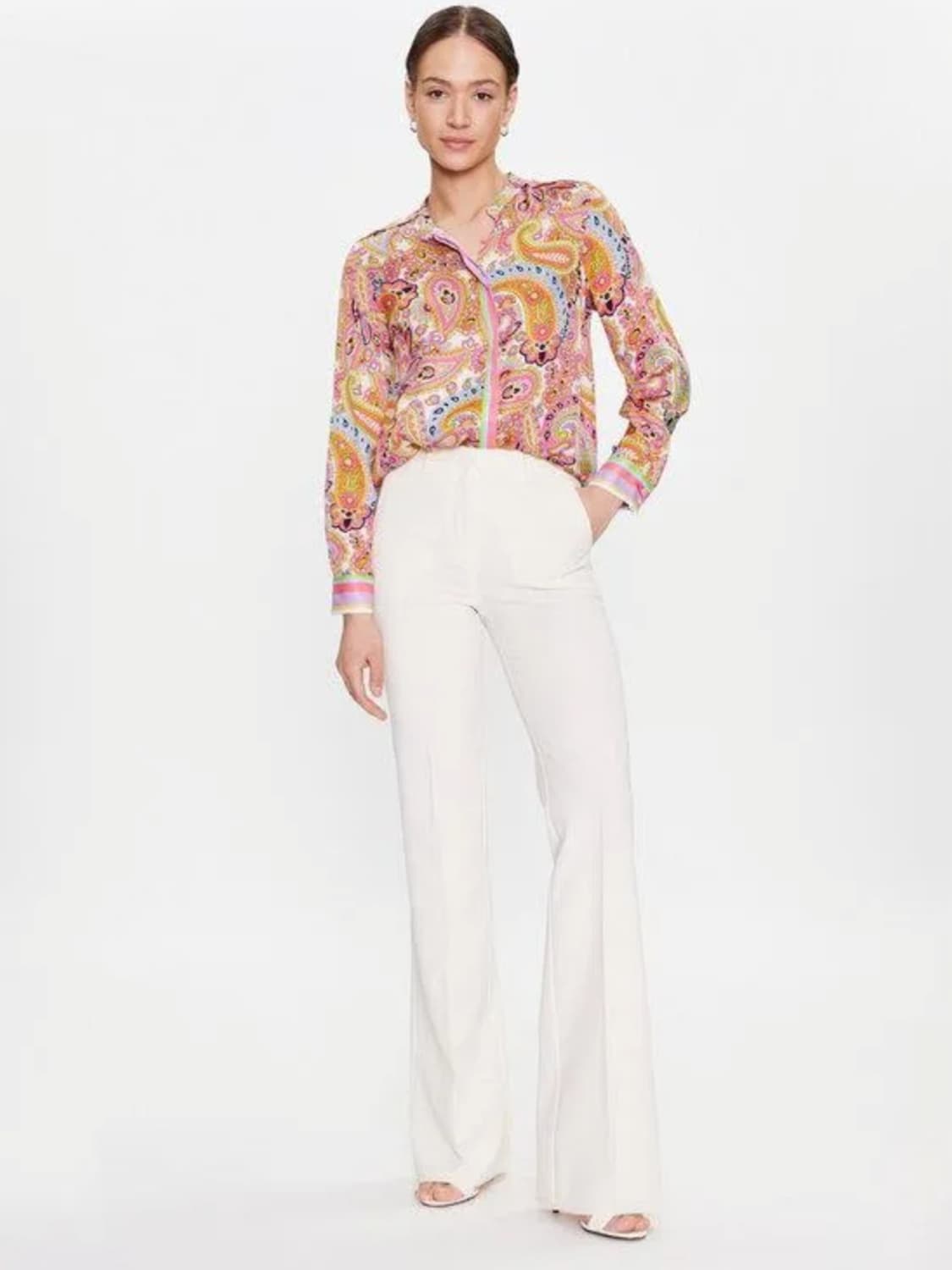 (새상품)막스마라 브랜드 마렐라 페이즐리 프린티드 블라우스 66사이즈 상품이미지1