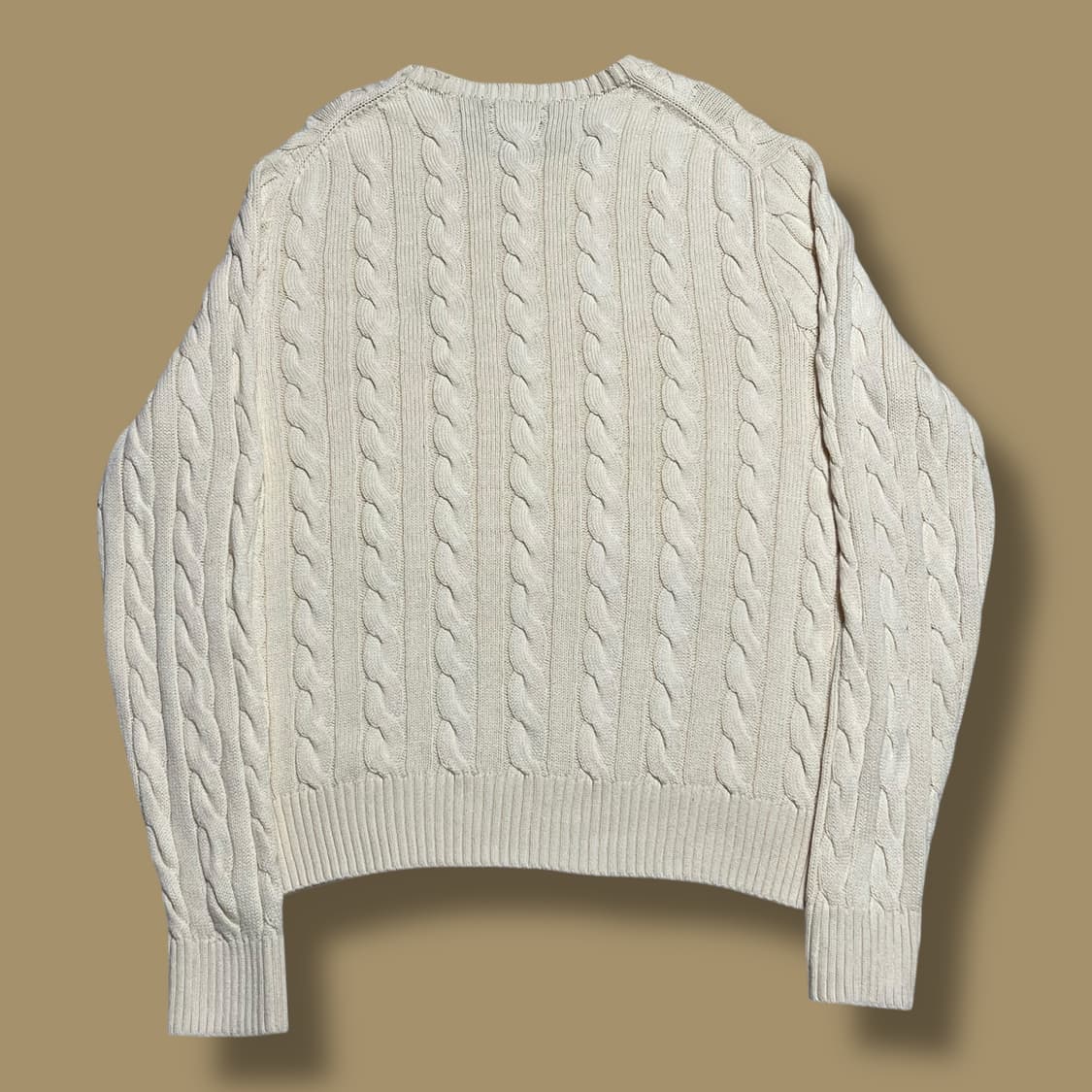 Polo Ralph Lauren 정품 여성용 아이보리 코튼 케이블 니트 상품이미지2