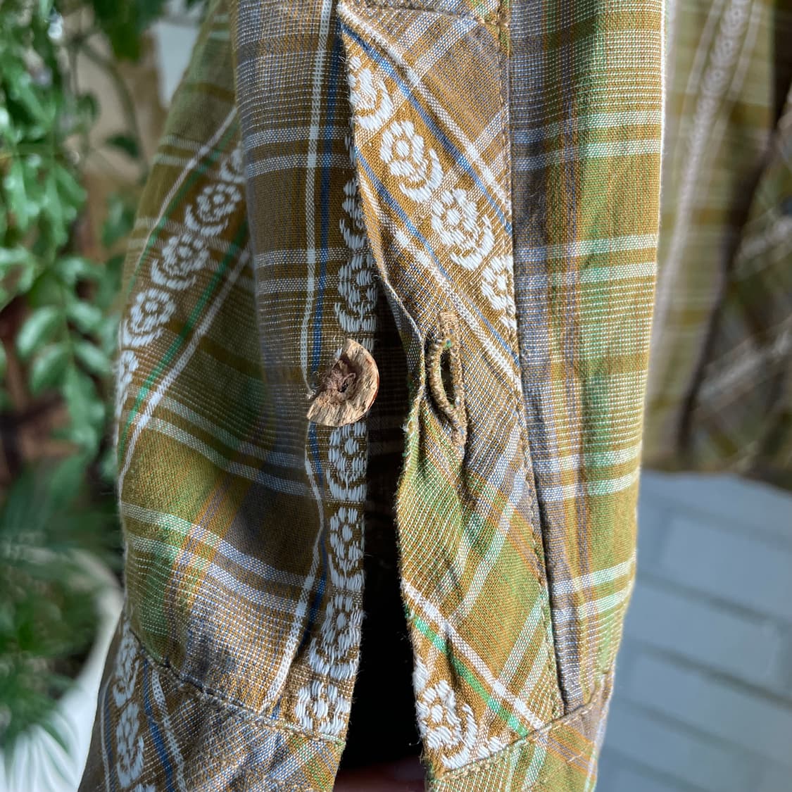 디젤 웨스턴 카키 브라운 코튼 셔츠 상품이미지5