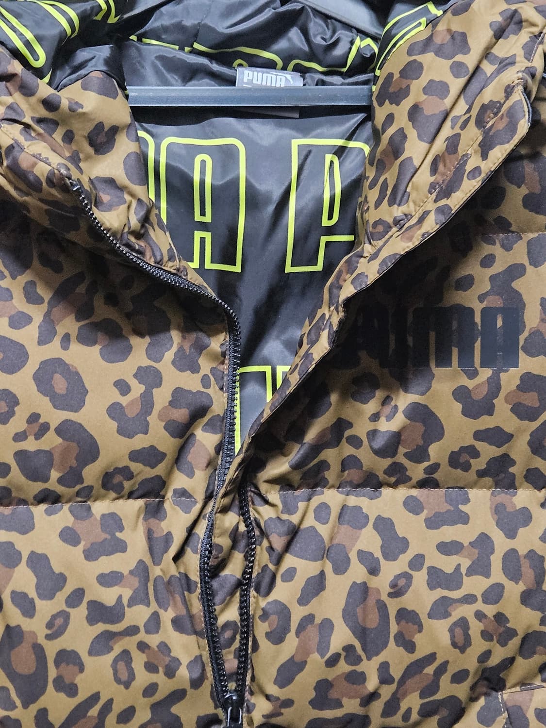 PUMA 레오파드 후드 패딩 (M) 상품이미지3