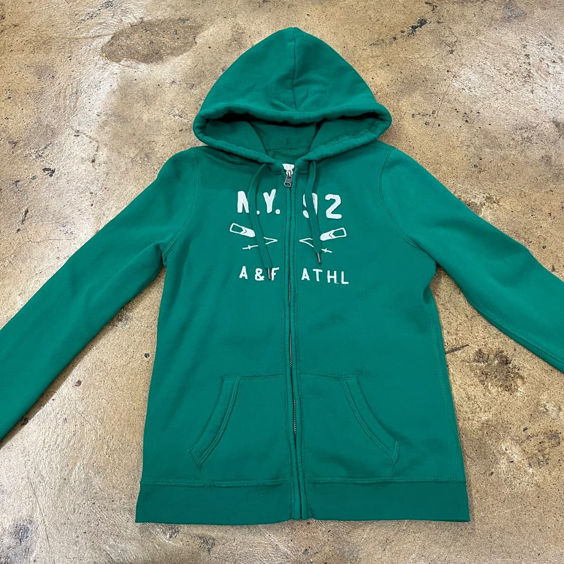 아베크롬비 그린 딱붙 후드집업 상품이미지3