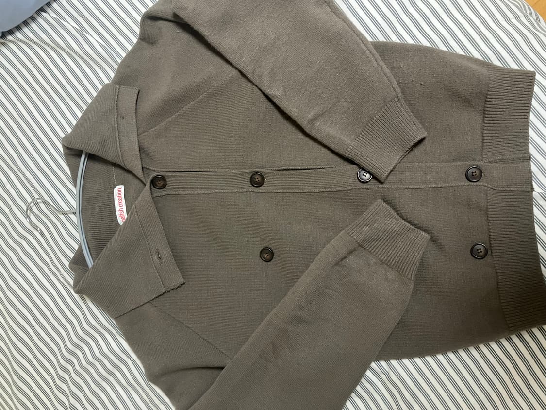 오피쉬 트윈 버튼 가디건 브라운 상품이미지3