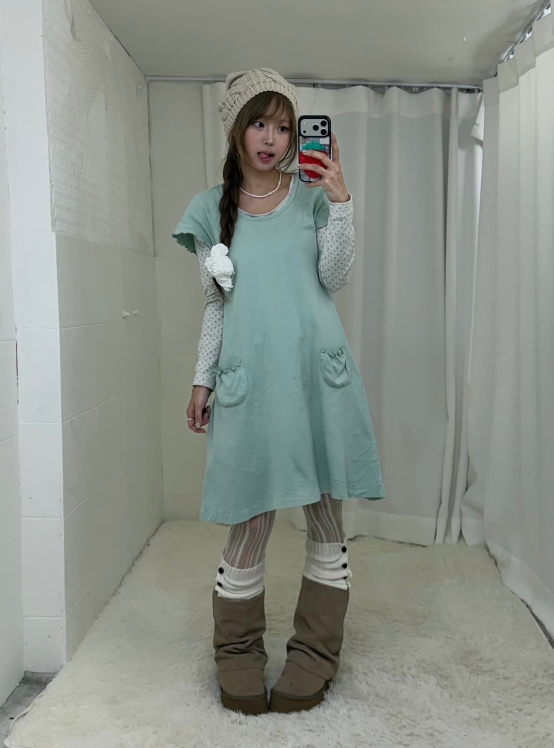 민트 너드 모리 니혼진 세실맥비 체크 도트 코디세트 상품이미지4