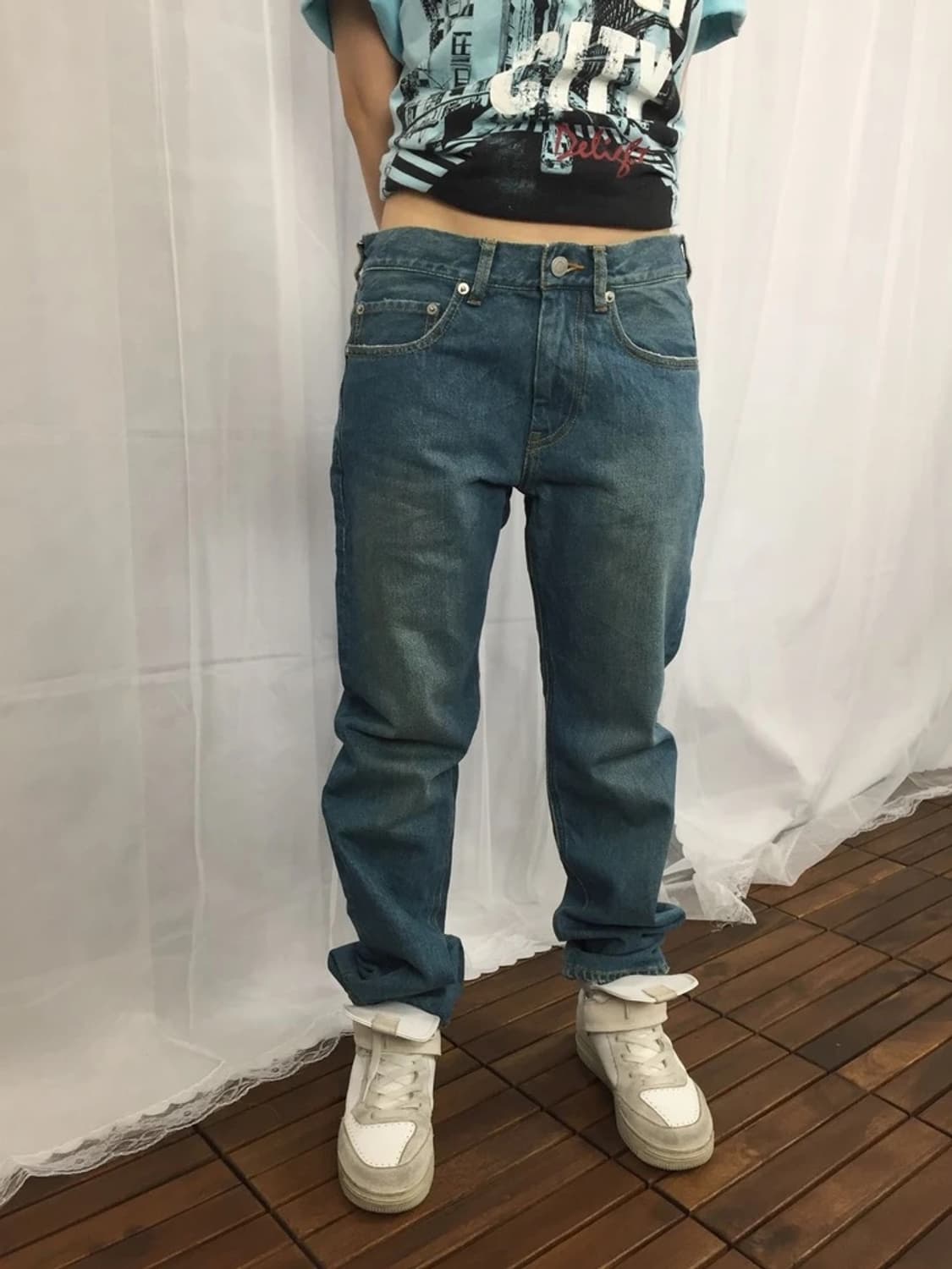 BEAMS Washed Denim Pants 상품이미지1