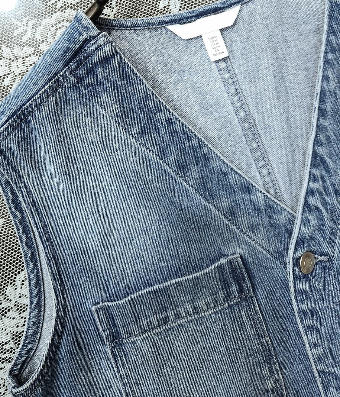 (새상품급)H&M 데님 롱베스트 원피스M 상품이미지6