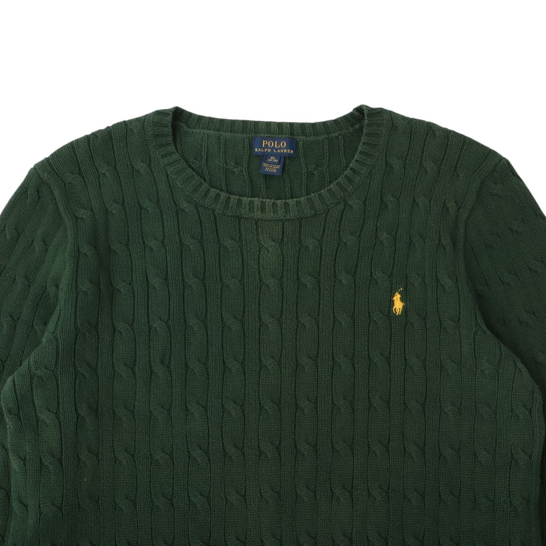 폴로 랄프로렌 그린 코튼 케이블 니트 상품이미지2