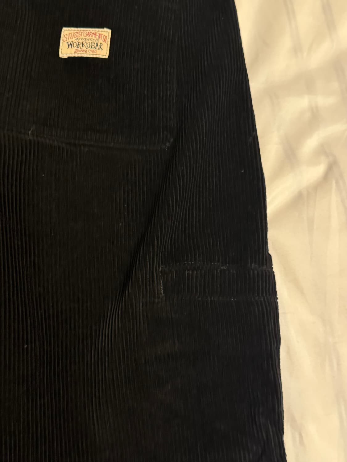 [L] 스투시 와이드 웨일 비치 코듀로이 팬츠 블랙 상품이미지5