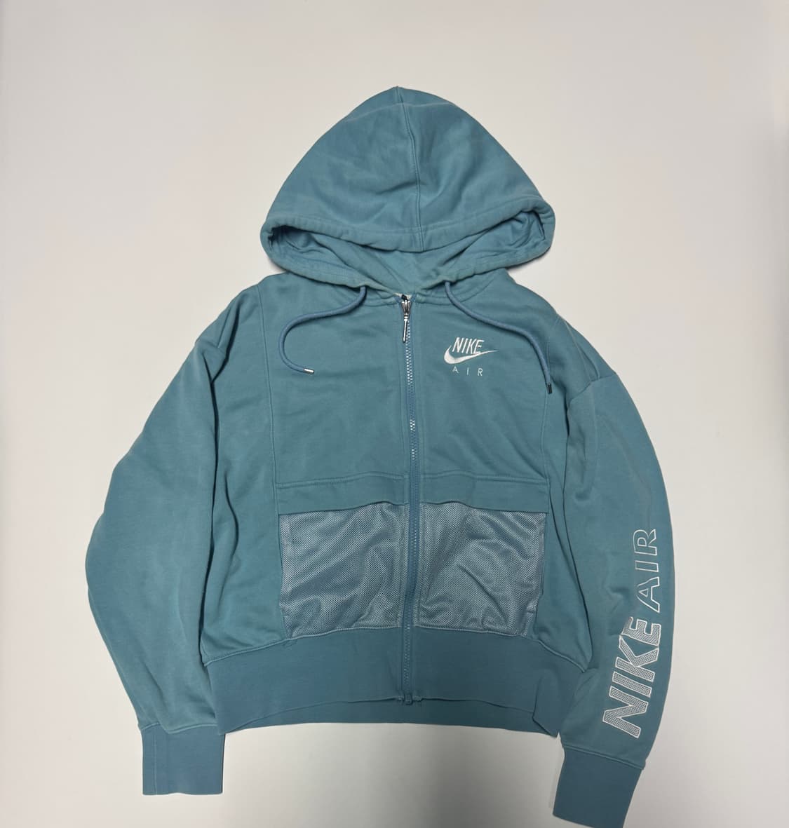 여성 나이키 에어 기모 크롭 후드집업 S 스카이블루 상품이미지1