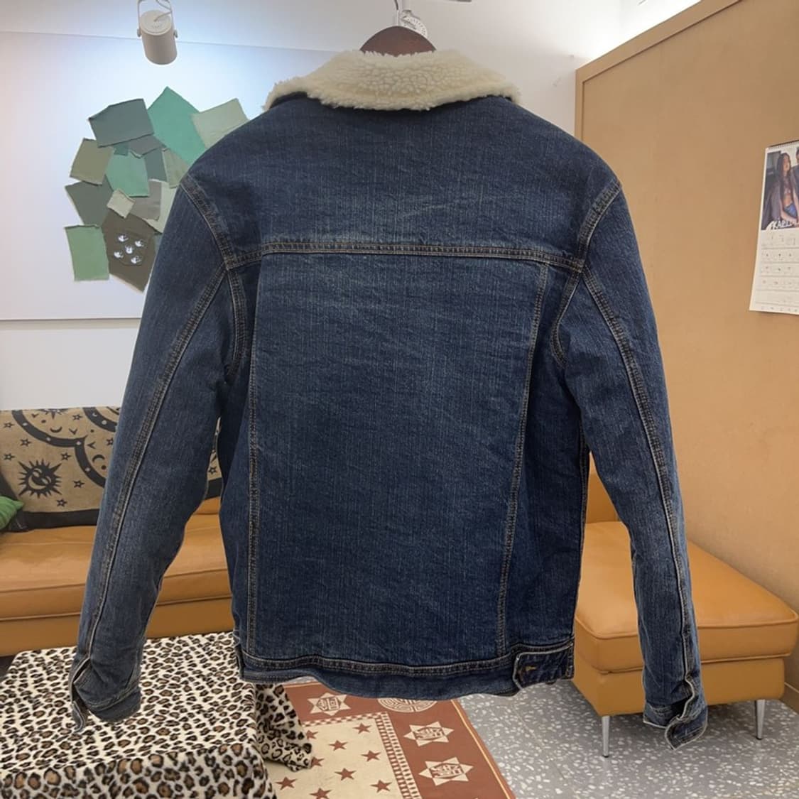 디키즈 캐주얼 레트로 빈티지 쉐르파 양털 데님 자켓 M C09451 상품이미지4