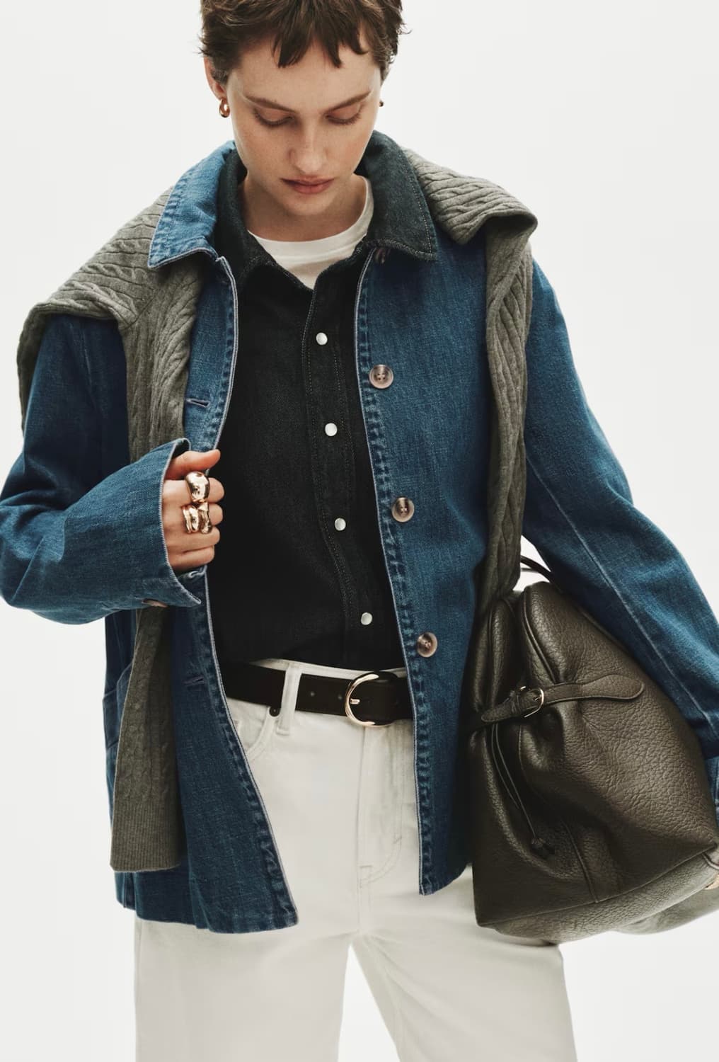 [텍O새상품] h&m 데님 자켓 - XL 상품이미지4