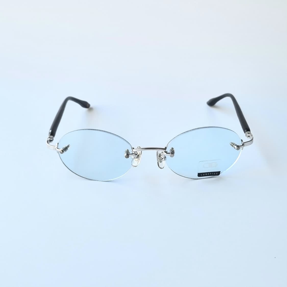 데드스탁 OGIS 무테 오벌형 실버프레임 안경테 상품이미지3