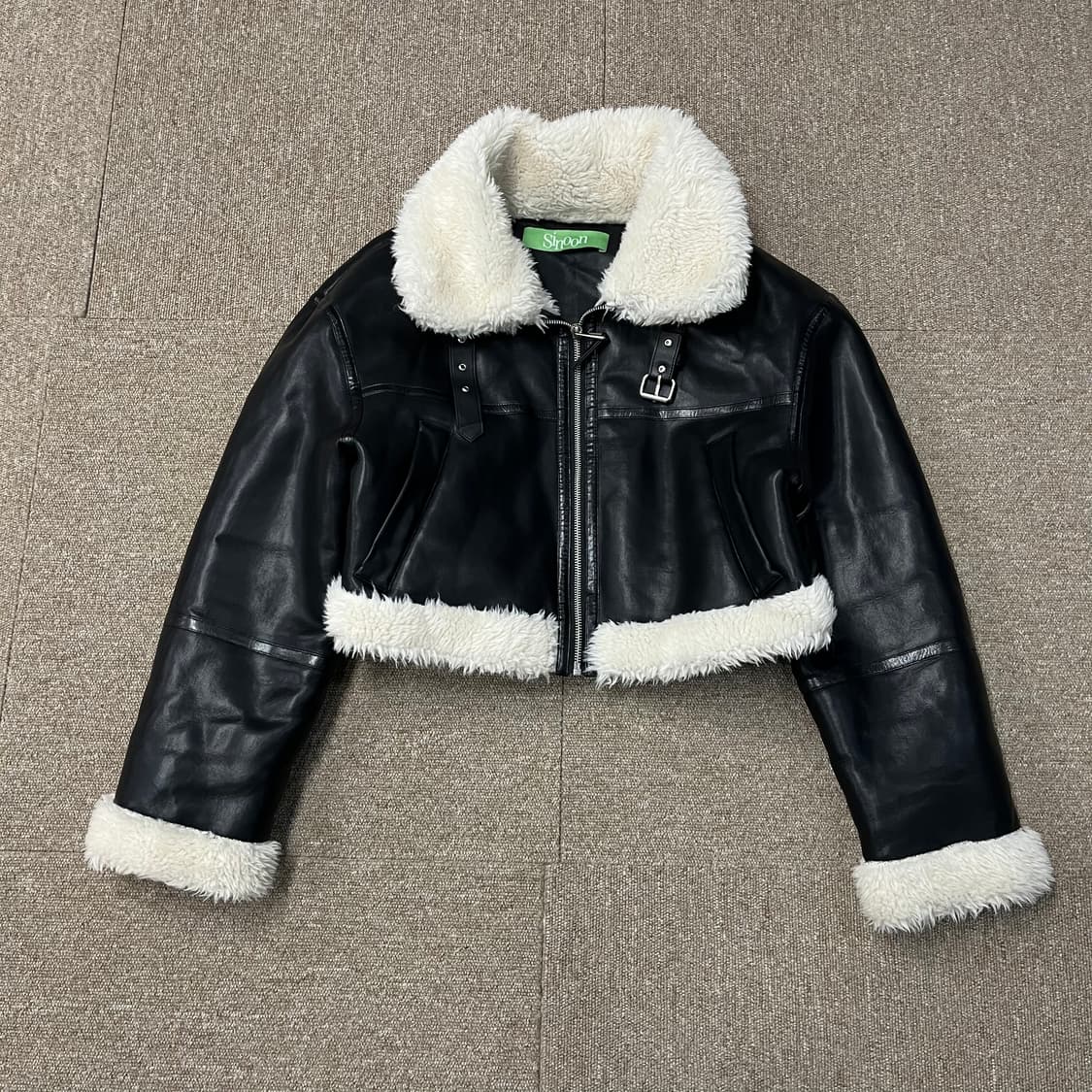 시눈 크롭 무스탕 상품이미지2