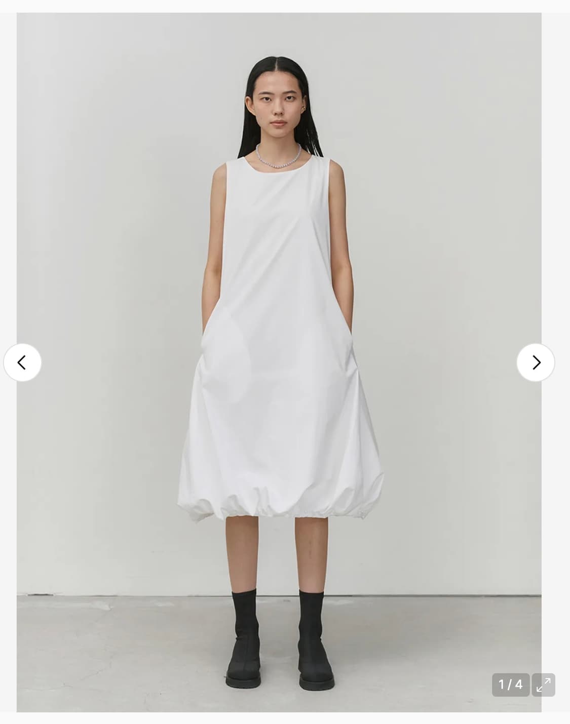 아모멘토 COTTON VOLUME DRESS (WHITE) 상품이미지1