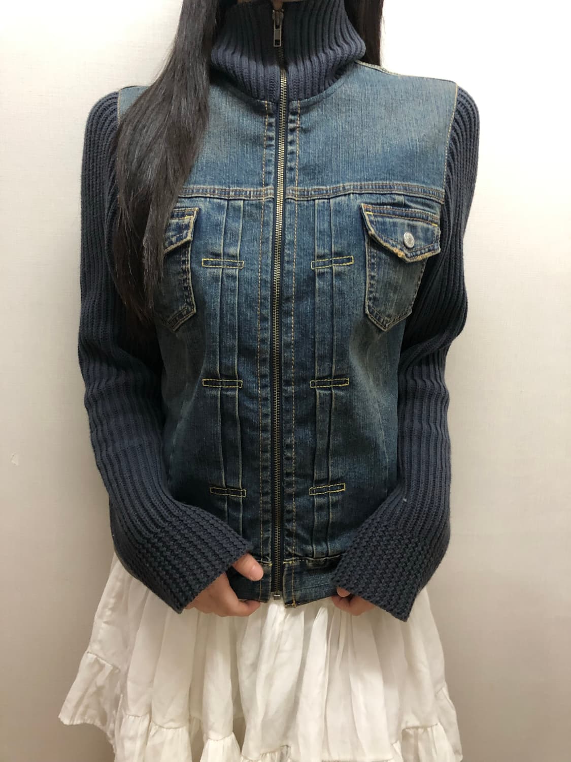 빈티지 갭 데님 니트 자켓 상품이미지1