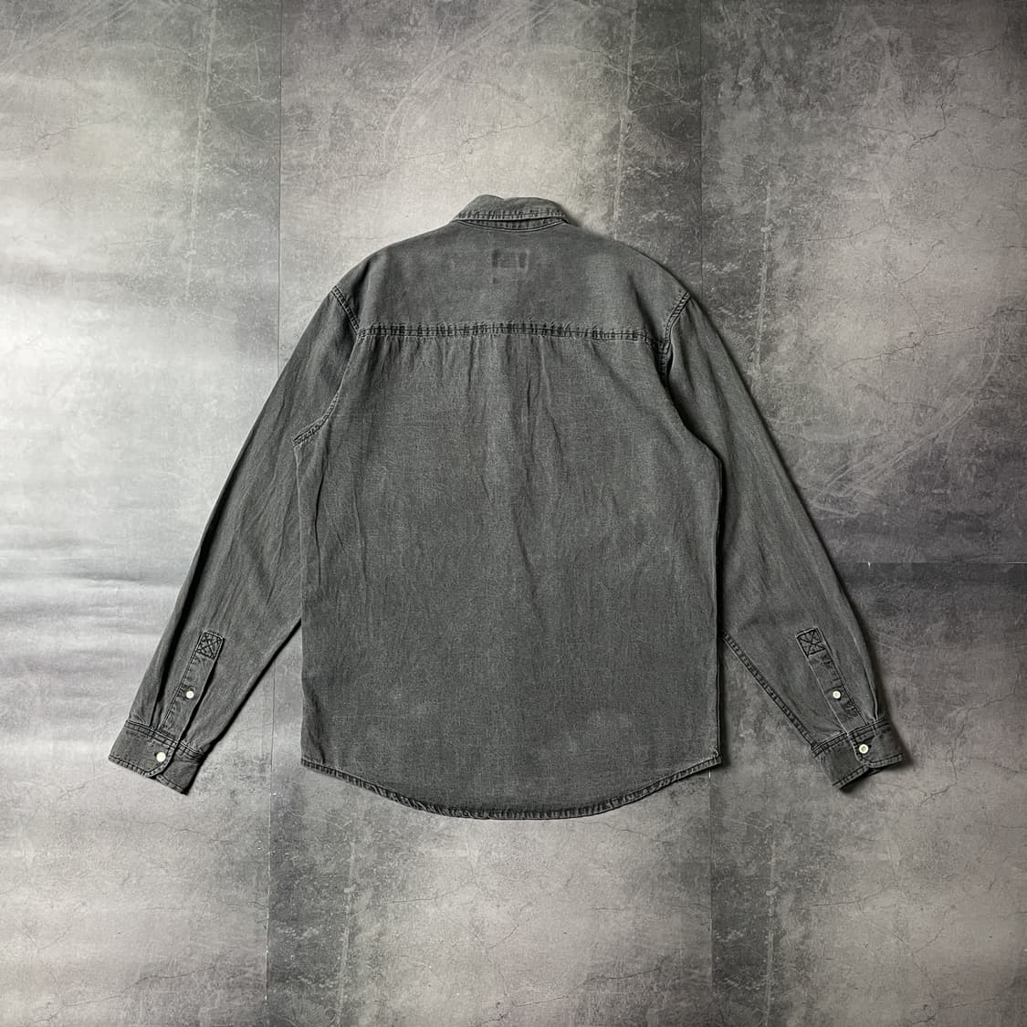 PULL&BEAR 빈티지 차콜 코튼셔츠 A00402 상품이미지6