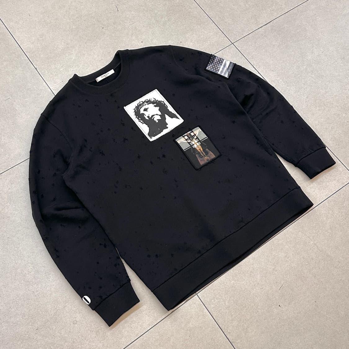 지방시 예수 지저스 패치워크 디스 맨투맨 상품이미지2