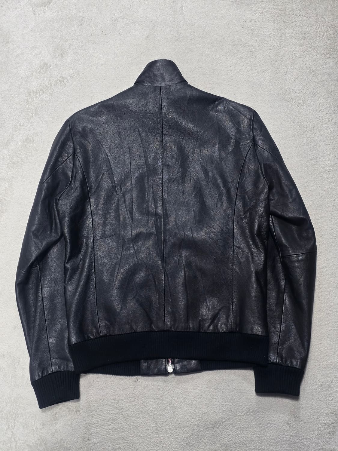 나노유니버스 고트스킨 블랙 집업 레더 자켓 M 상품이미지4