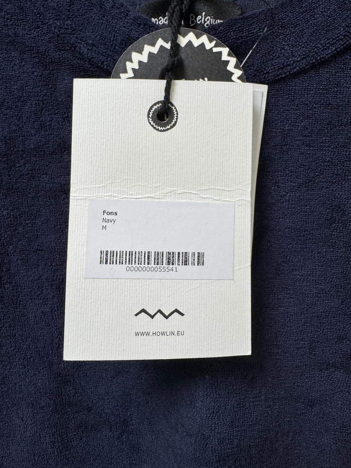 하울린 네이비 테리 코튼 반팔 티셔츠 M 상품이미지5