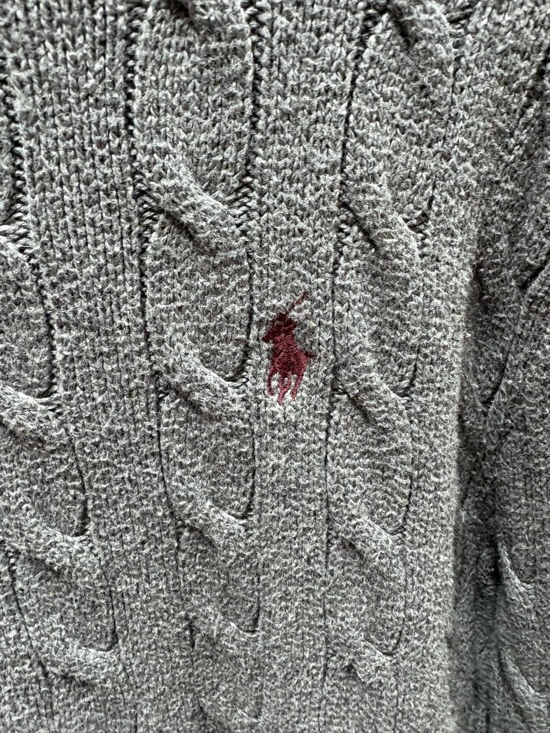 M 폴로랄프로렌 그레이 케이블 니트 상품이미지4