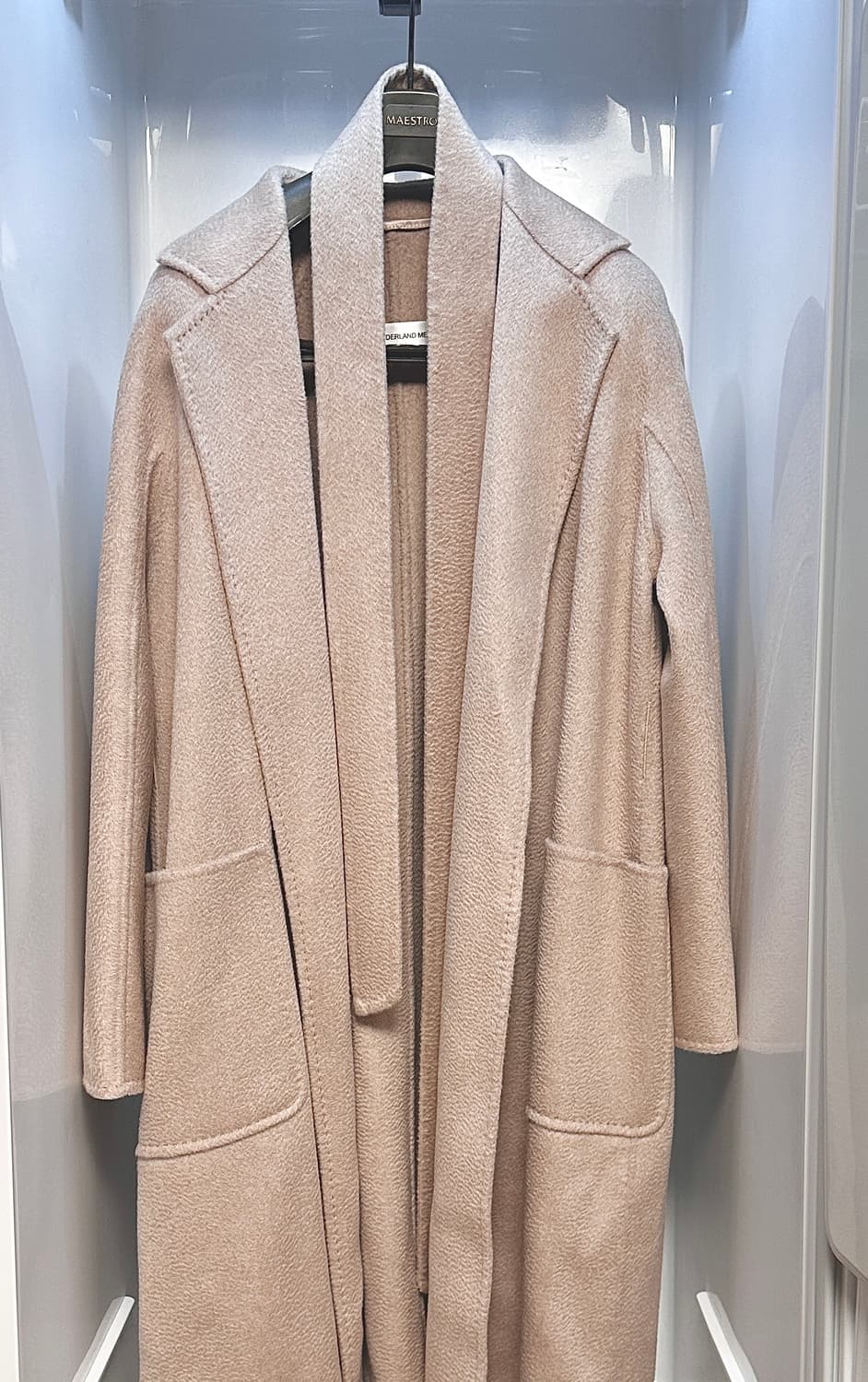 라브로 스타일 캐시미어 100% 롱코트 오트밀 S 상품이미지1