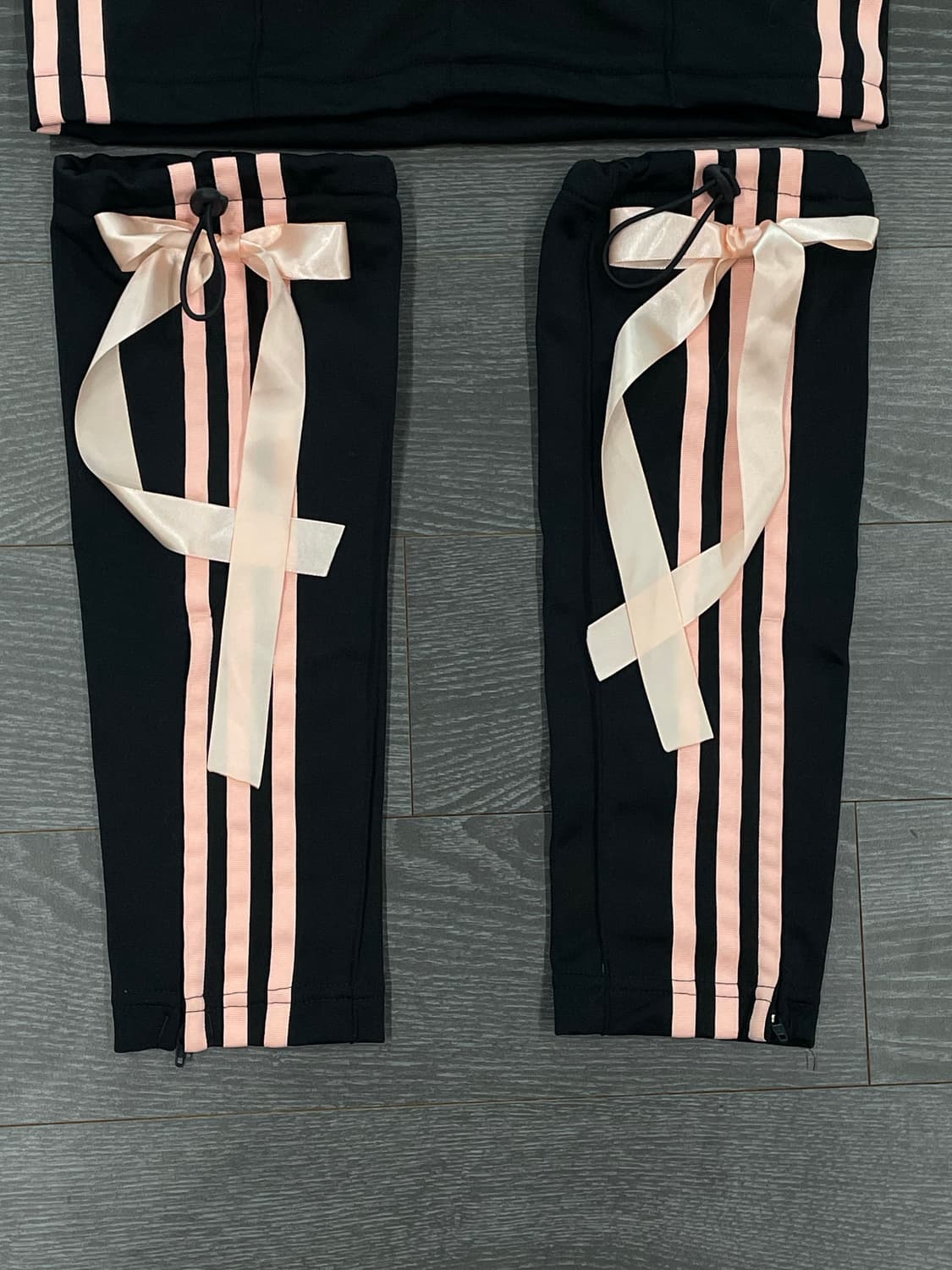 무배) 아디다스 커스텀 스커트 레그워머 갸루 키치 리본 핑크 핀터깔 상품이미지3