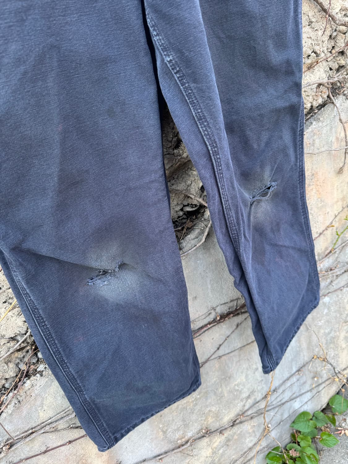 칼하트 빈티지 b11 mdt 네이비 페이딩 카펜터 싱글니 워크 팬츠 상품이미지5