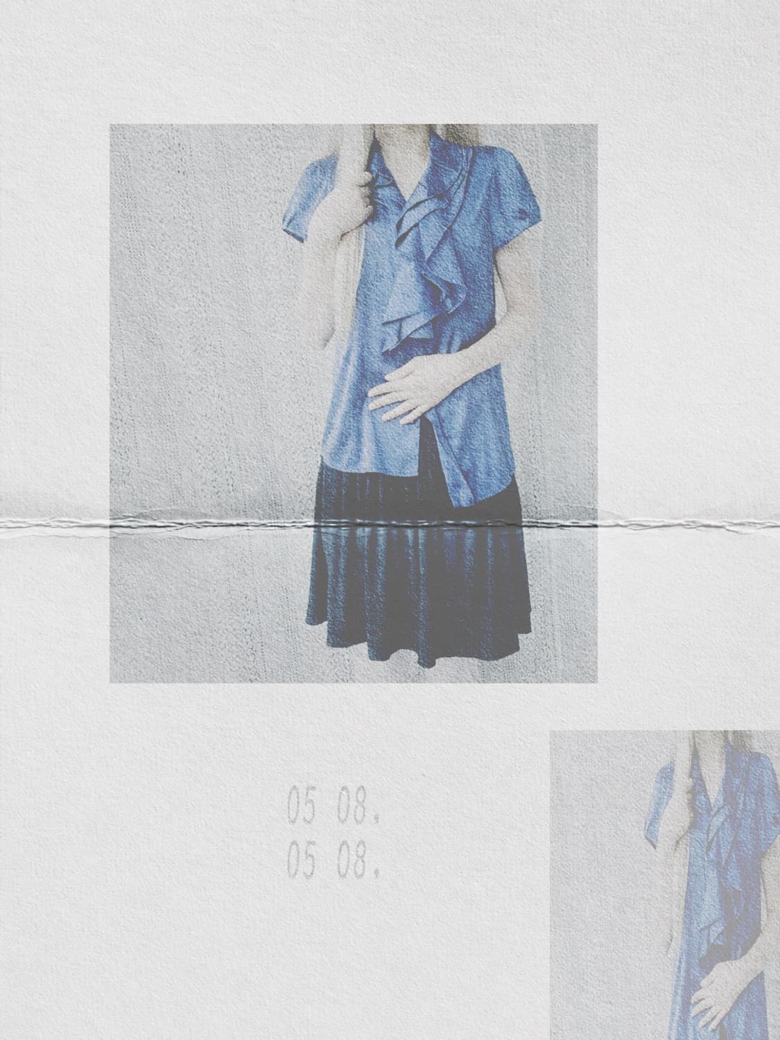 Royal Blue Blouse 블루 블라우스 상품이미지4
