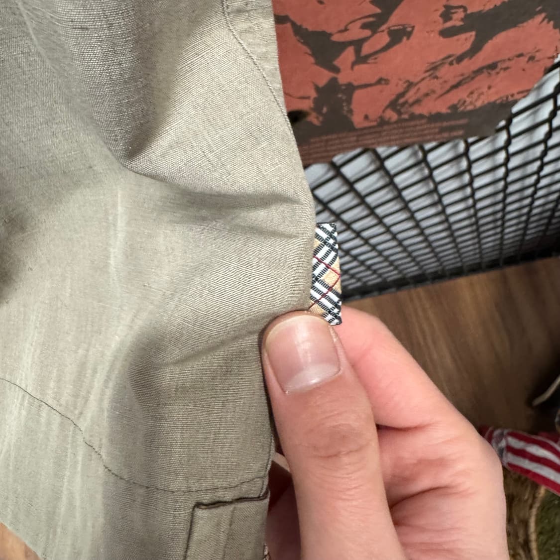 00s 버버리 런던 반팔 워크 셔츠 전면 투포켓 포인트 베이지 상품이미지5