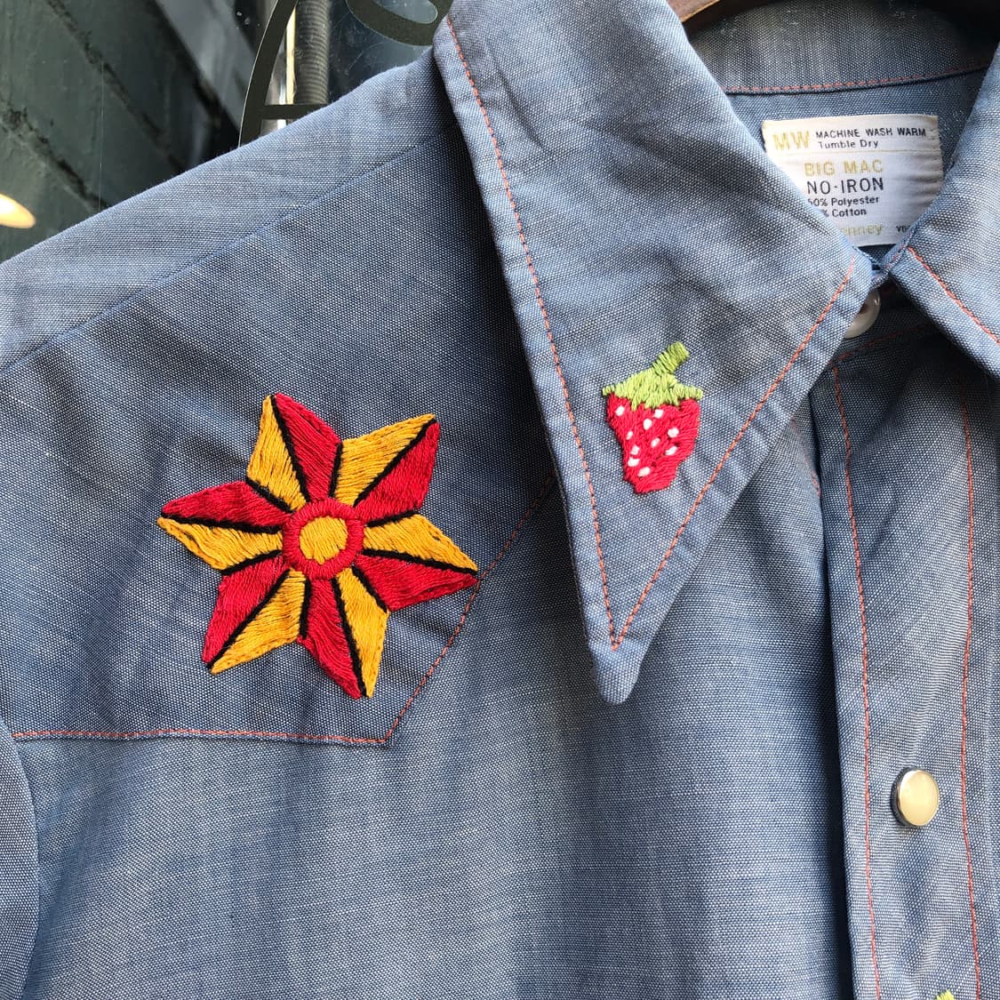 70s Bigmac chambray shirt-M 상품이미지2