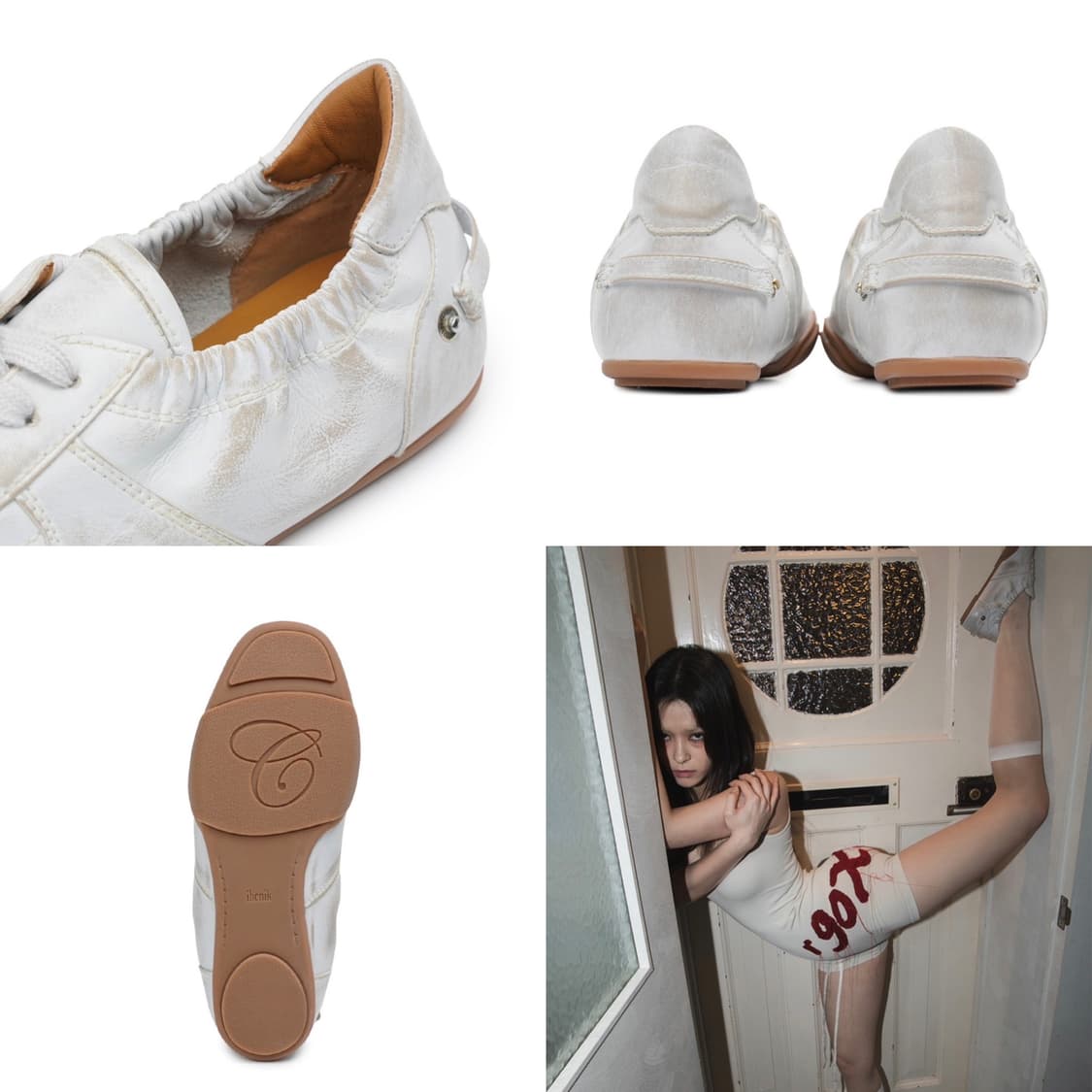 240 235 이크닉 빈티지 레더 스니커즈 상품이미지3