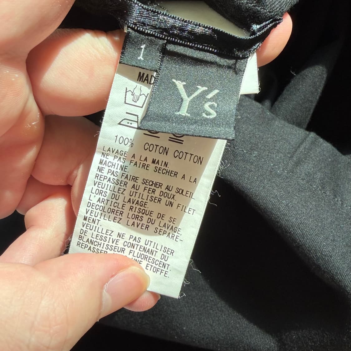 요지 야마모토 Y’s 롱셔츠 상품이미지7