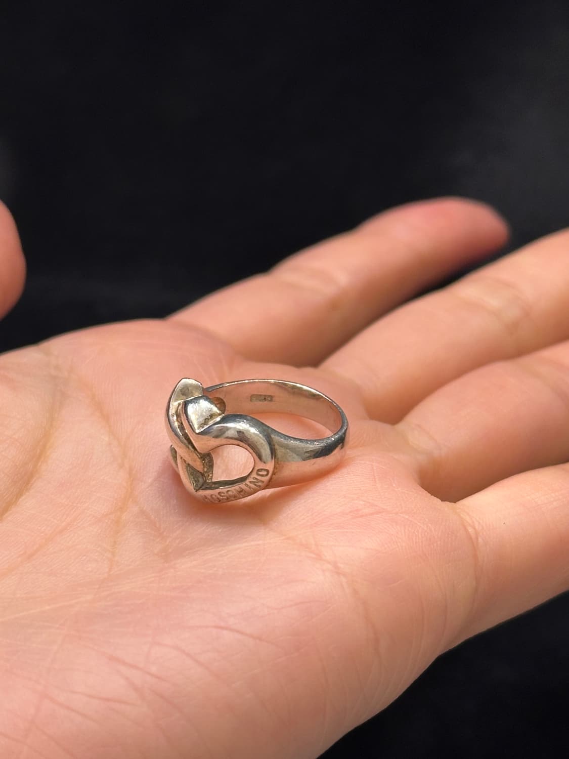 Moschino double heart 925silver ring 상품이미지3