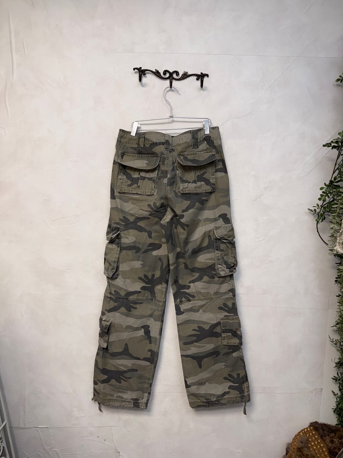 Ash khaki camouflage multi pocket 카고팬츠  상품이미지5