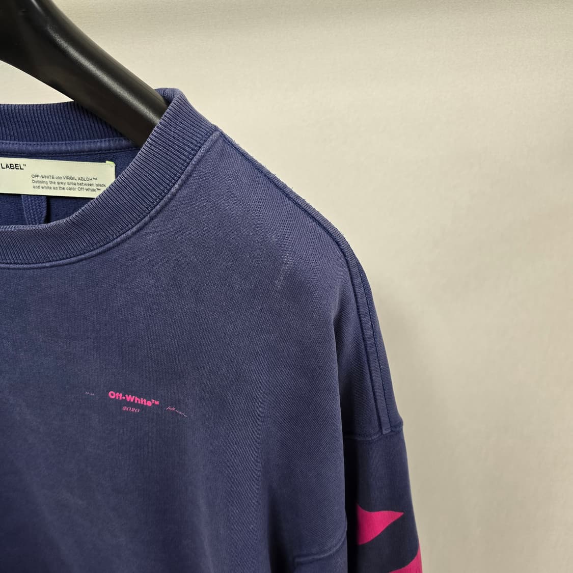 오프화이트 마리아나 로고 맨투맨 m사이즈 95 100 판매 상품이미지3