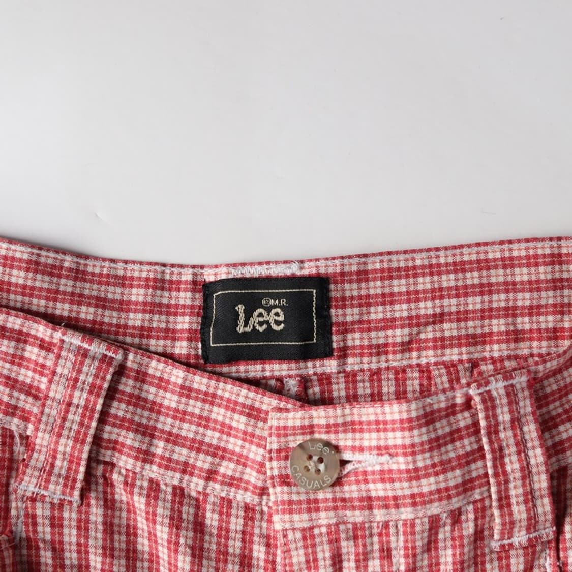 LEE 레드 깅엄 체크 숏 팬츠 상품이미지5