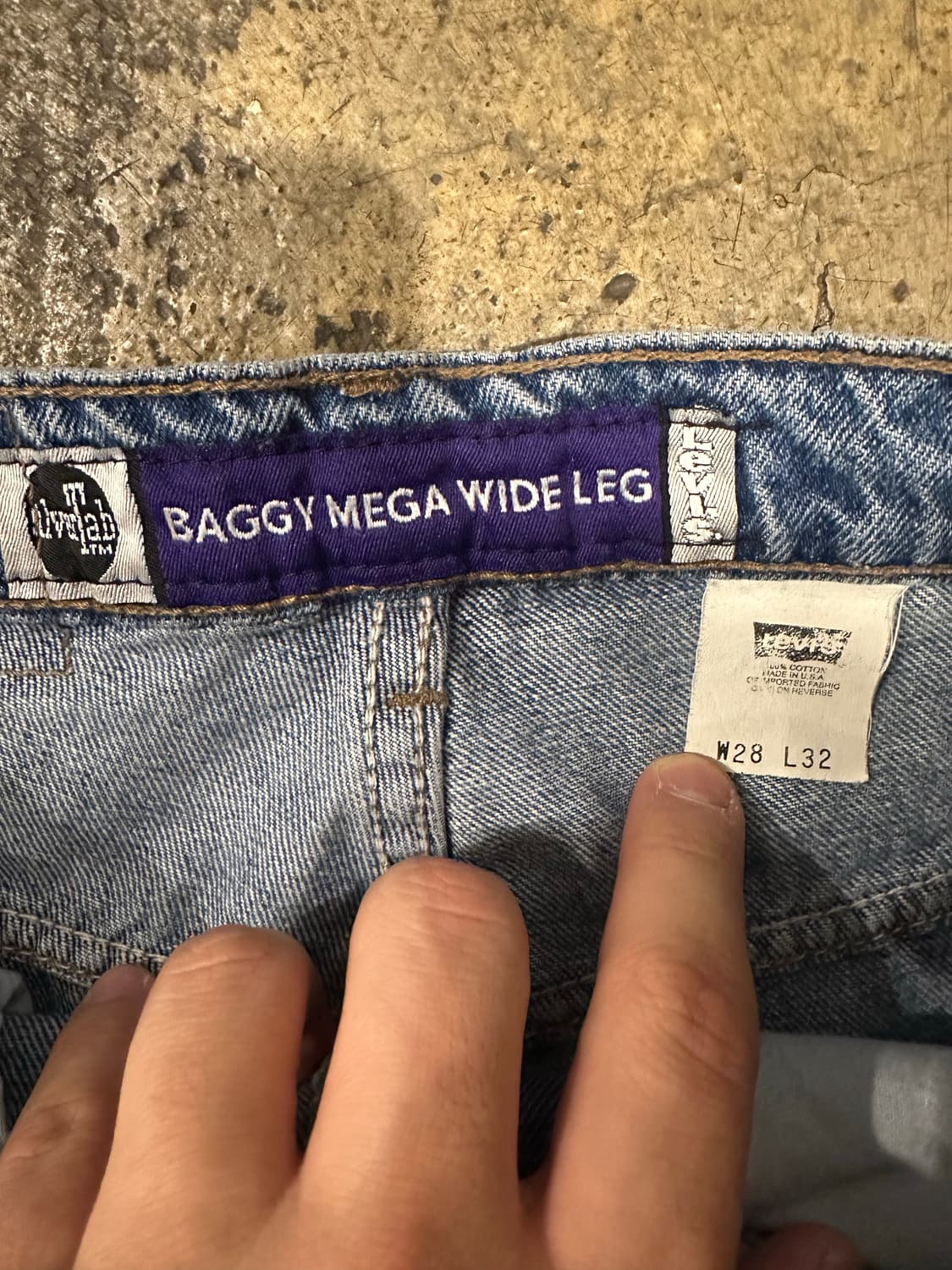 빈티지 90s 리바이스 실버탭 배기 메가와이드 팬츠 상품이미지4