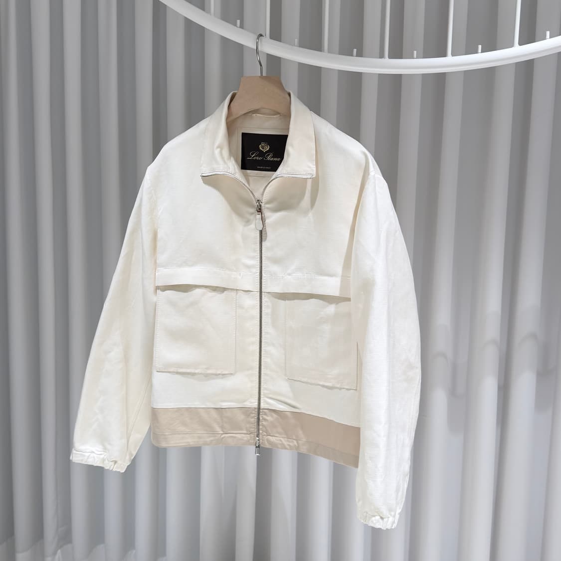 (S+/M) / 로로피아나 아이보리 다틸로 봄버 자켓 상품이미지2